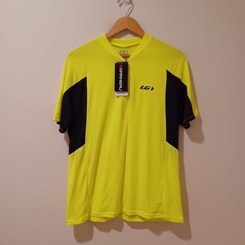 NWT Cycling Jersey Louis Garneau Men's Size M Connection Short Sleeve Relax Fit